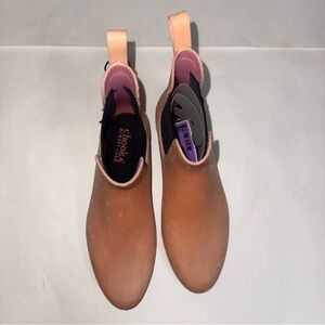 Chooka Women's Brown Mules with Pink Accents